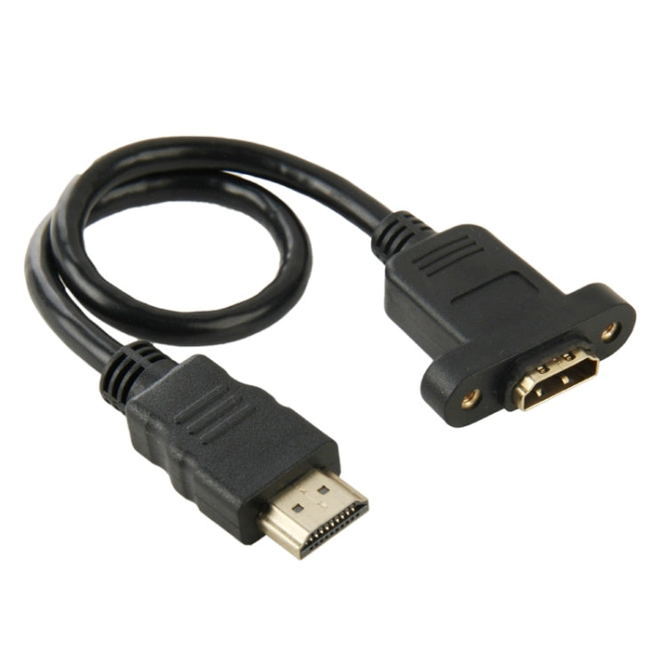 30cm HDMI (Type-A) Male to HDMI (Type-A) Female Adapter Cable with 2 Screw Holes My Store