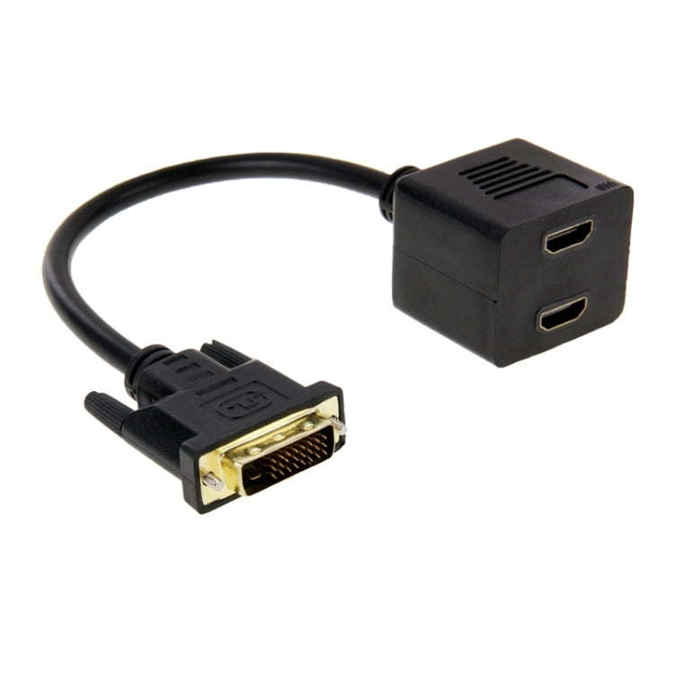 29.5cm DVI 24+1 Pin Male to 2 x HDMI Female Splitter Cable My Store