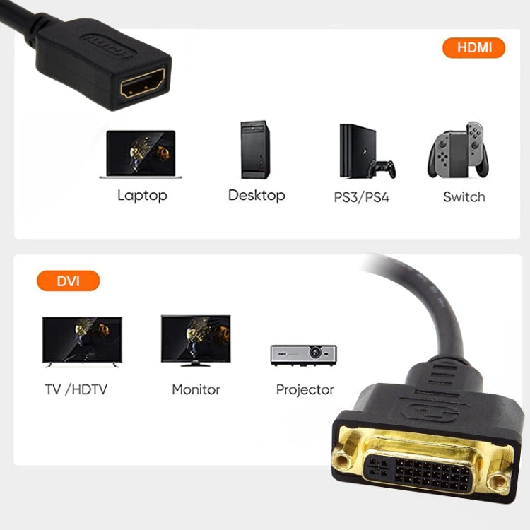 30cm HDMI Female to DVI 24+5 Pin Female Adapater Cable My Store