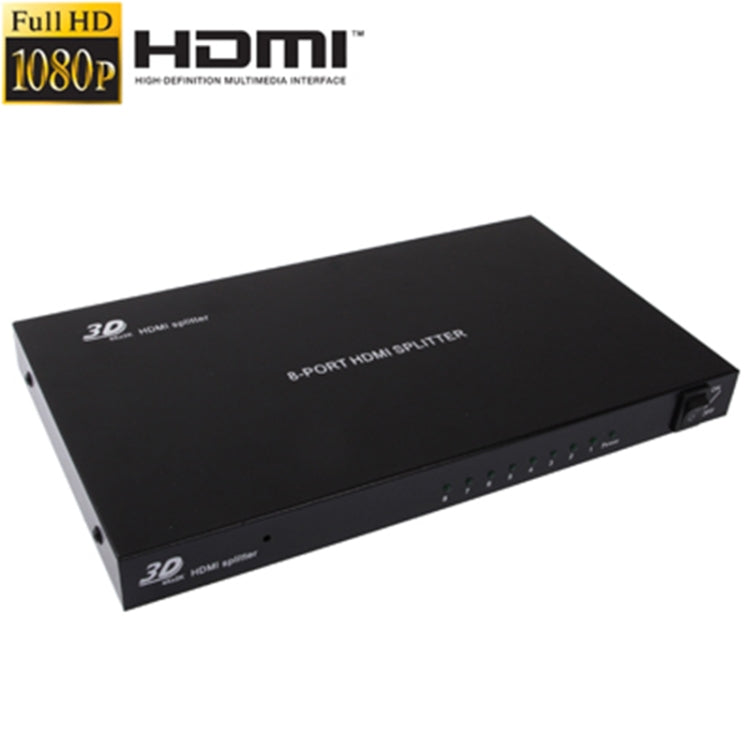 1 x 8 Full HD 1080P HDMI Splitter with Switch, V1.4 Version, Support 3D & 4K x 2K