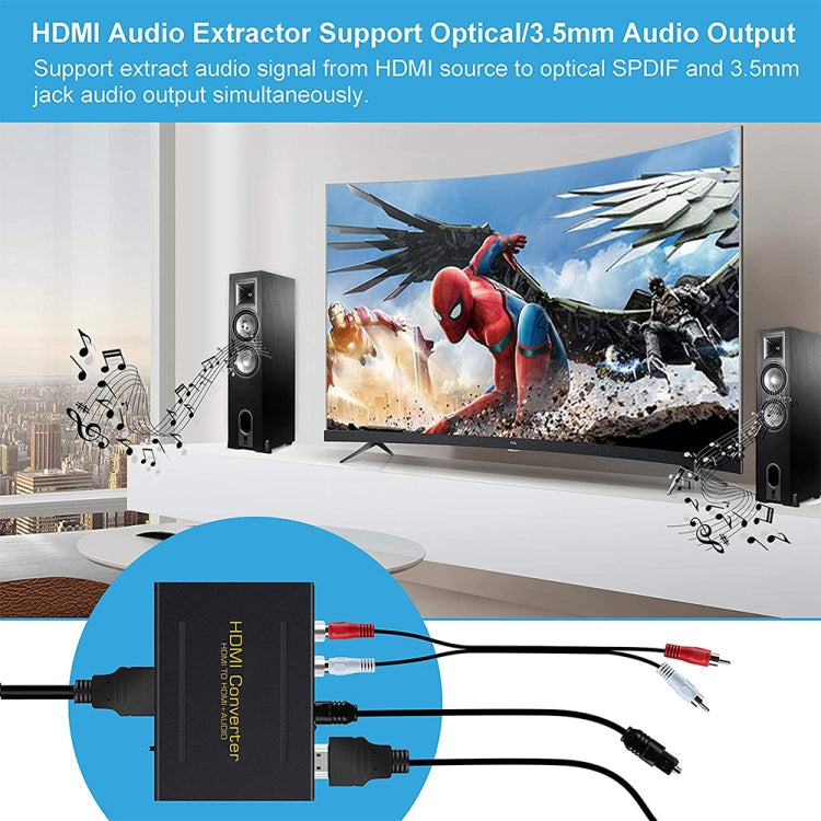 HDMI to HDMI + Audio (SPDIF + R/L) Converter (EU Plug) My Store