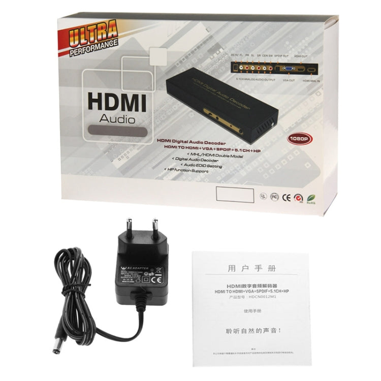 HDMI to HDMI + Audio (SPDIF + R/L) Converter (EU Plug) My Store