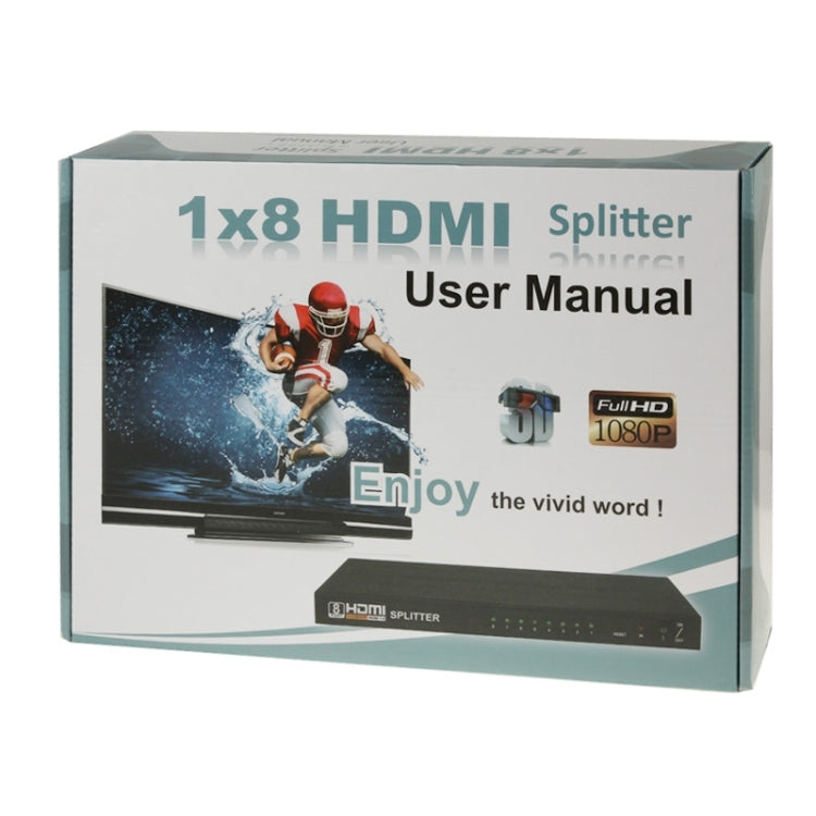 V1.4 Full HD 1080P 1 x 8 HDMI Amplifier Splitter, Support 3D My Store