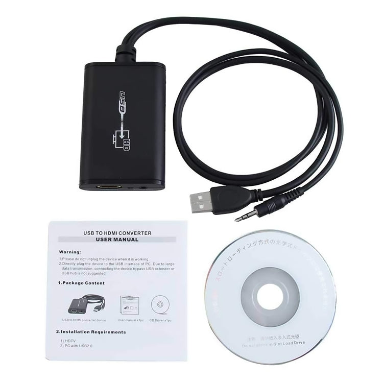 USB 2.0 to HDMI HD Video Leader for HDTV, Support Full HD 1080P