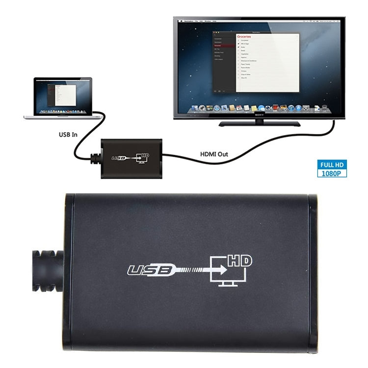 USB 2.0 to HDMI HD Video Leader for HDTV, Support Full HD 1080P