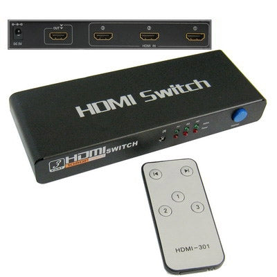 3 Ports 1080P HDMI Switch, 1.3 Version, Support HD TV / Xbox 360 / PS3 etc-Reluova