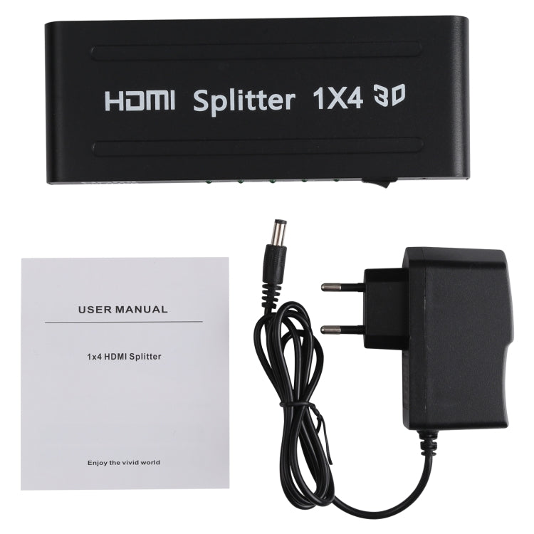 1080P 1x4 HDMI Splitter, 1.4 Version, EU Plug