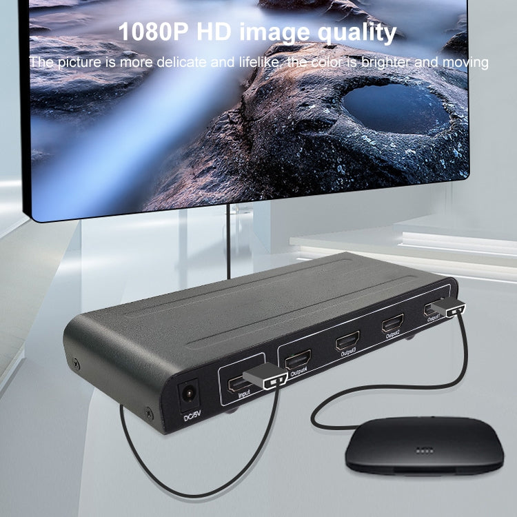 1080P 1x4 HDMI Splitter, 1.4 Version, EU Plug