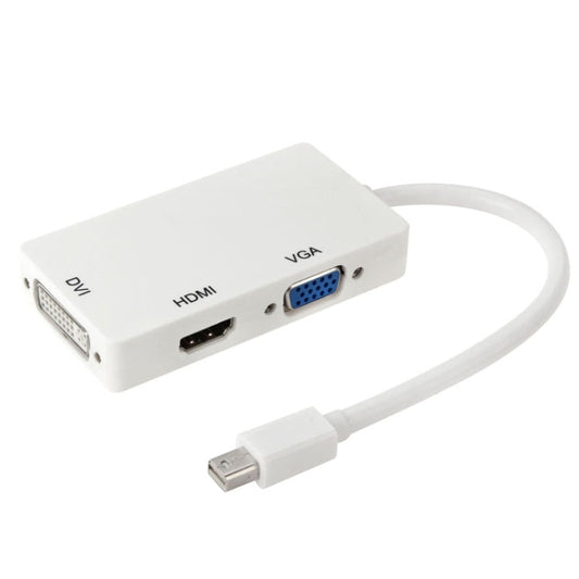 Mini DisplayPort Male to HDMI + VGA + DVI Female Adapter Converter Cable for Mac Book Pro Air, Cable Length: 17cm My Store