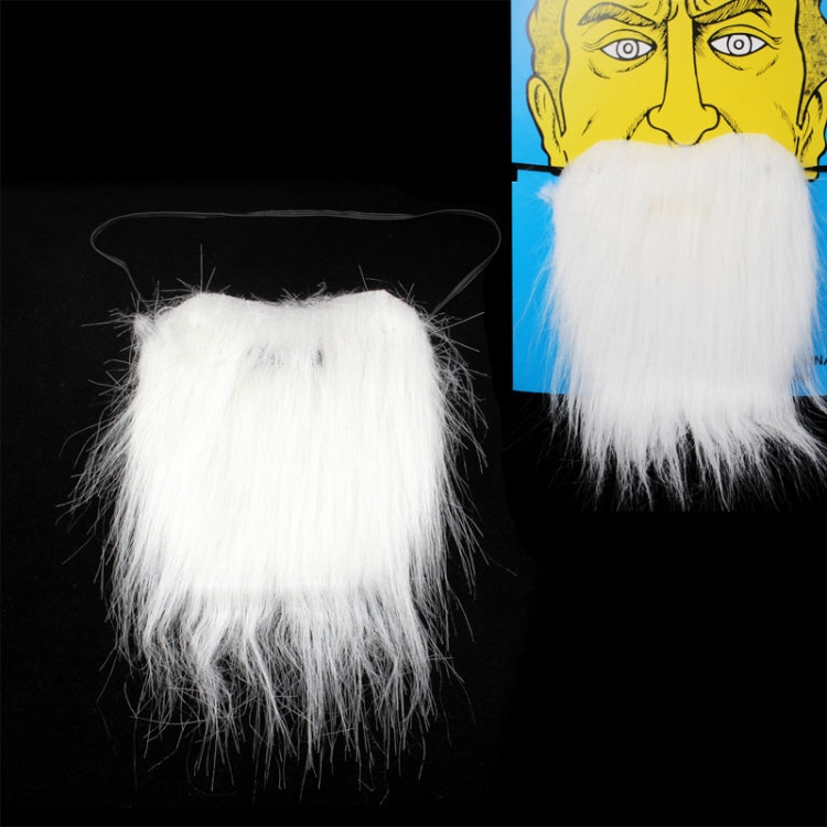 White Bushy Mustache Fake Beard with Elastic Strap My Store