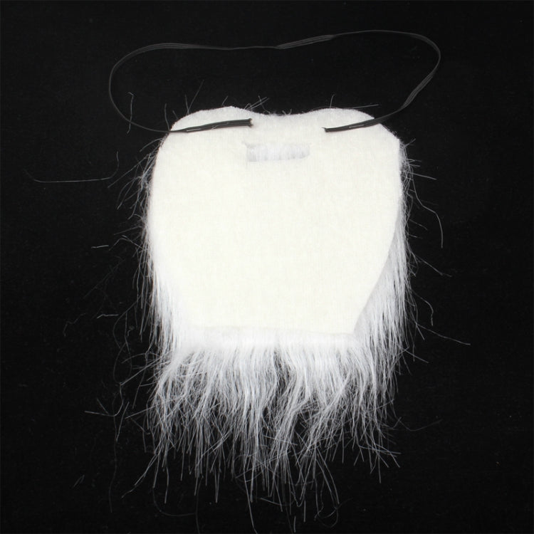 White Bushy Mustache Fake Beard with Elastic Strap