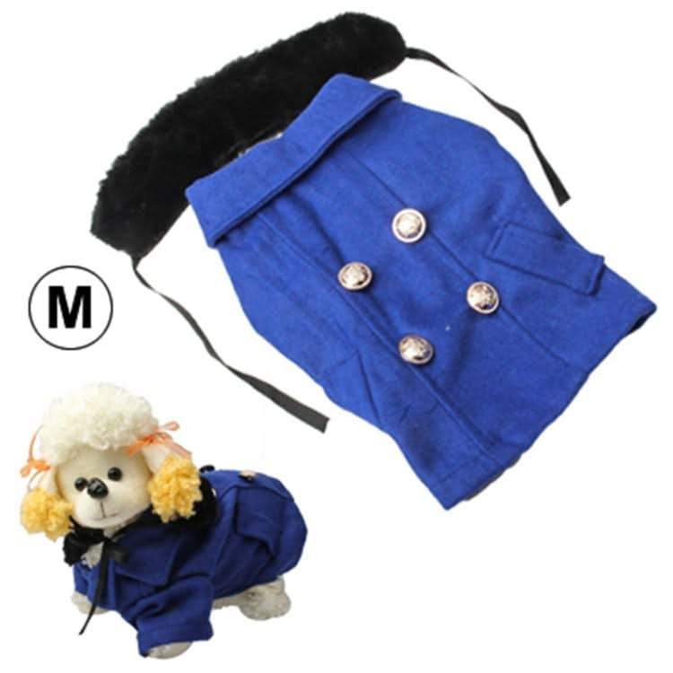 Gorgeous Woolen Cloth with Fur Collar Dog Coat Pet Clothes, Size: S - Reluova