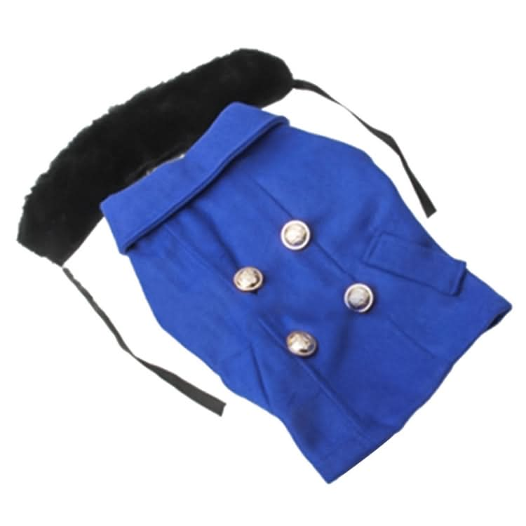 Gorgeous Woolen Cloth with Fur Collar Dog Coat Pet Clothes, Size: S - Reluova