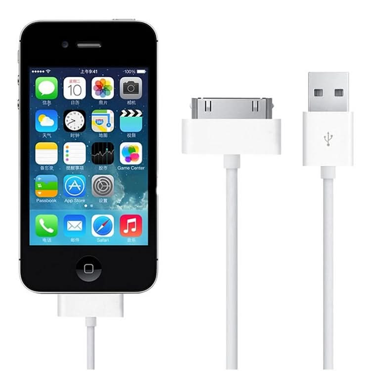 2m USB Double Sided Sync Data / Charging Cable For iPhone 4 & 4S / iPhone 3GS / 3G / iPad 3 / iPad 2 / iPad / iPod Touch