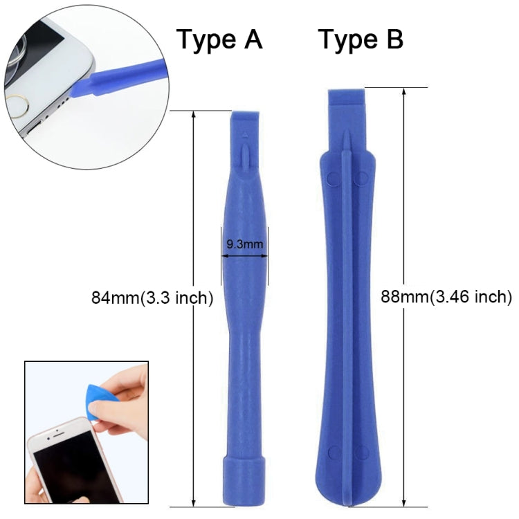 10 in 1 Repair Kits (4 x Screwdriver + 2 x Teardown Rods + 1 x Chuck + 2 x Triangle on Thick Slices + Eject Pin)