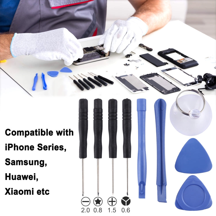 10 in 1 Repair Kits (4 x Screwdriver + 2 x Teardown Rods + 1 x Chuck + 2 x Triangle on Thick Slices + Eject Pin)