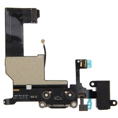 Original Tail Connector Charger Flex Cable + Headphone Audio Jack Ribbon Flex Cable for iPhone 5