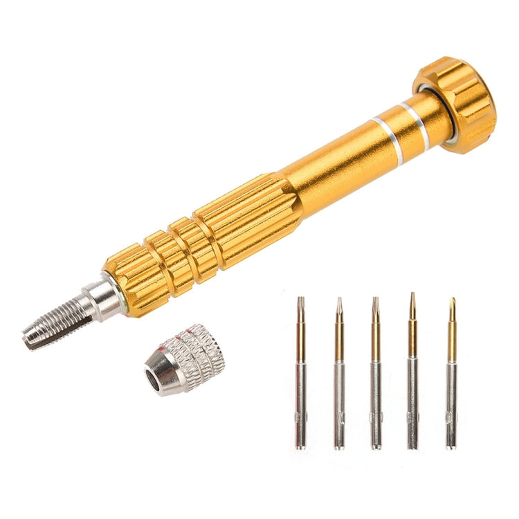 5 in 1 Gold Series Screwdriver Sets (T5 / T6 / 1.2 / 1.5 / 0.8)-Reluova