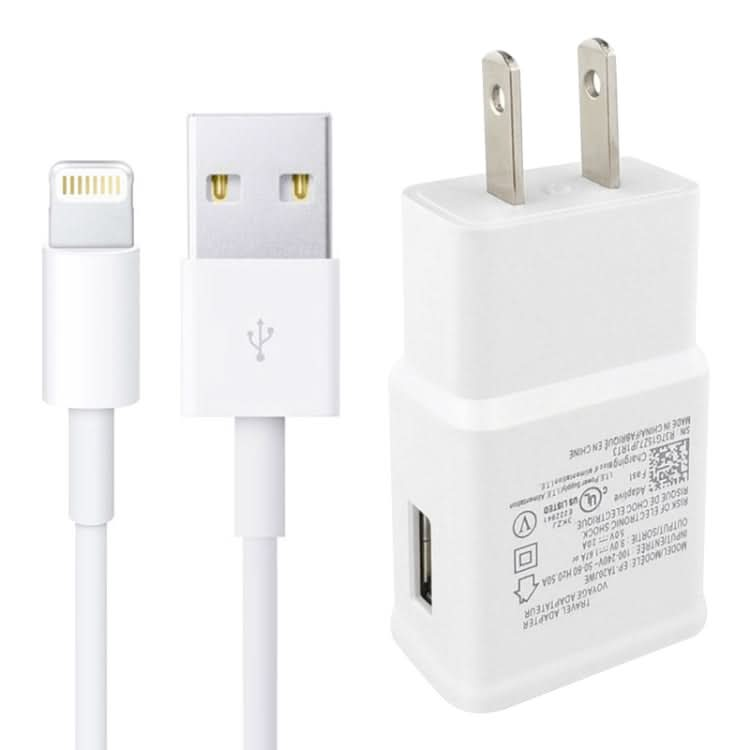 Charger Sync Cable + US Plug Travel Charger for iPad, iPhone, Galaxy, Huawei, Xiaomi, LG, HTC and Other Smart Phones, Rechargeable Devices