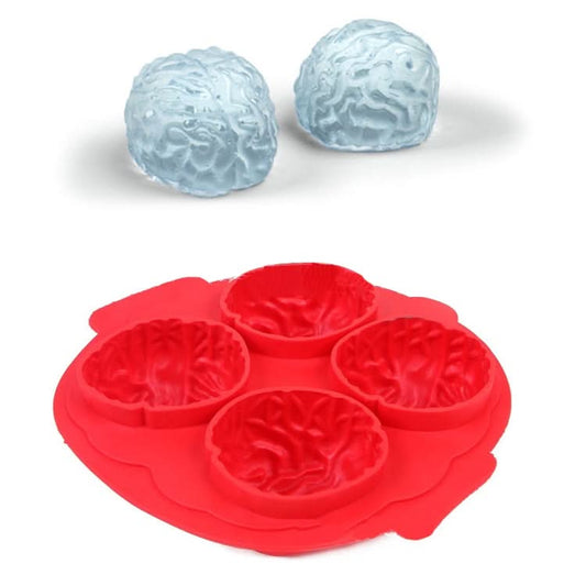 Silicone Brain Freeze Shaped Ice Cube Tray (Random Color Delivery) - Reluova