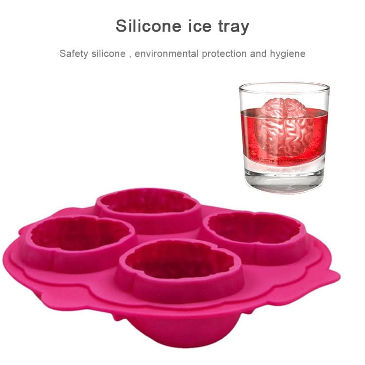 Silicone Brain Freeze Shaped Ice Cube Tray (Random Color Delivery) - Reluova