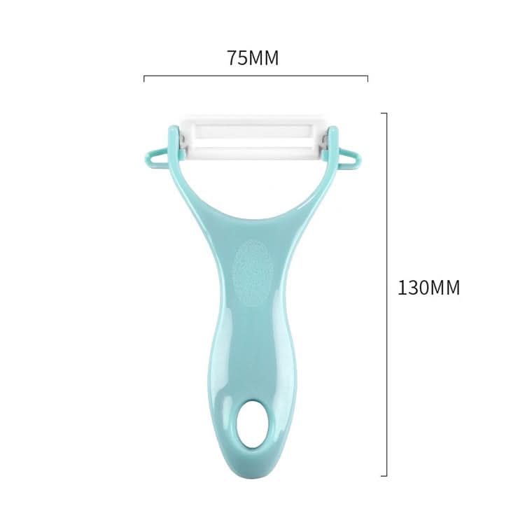 T Shaped Ceramic Skin Peeler with Durable ABS Handle, Random Color Delivery - Reluova