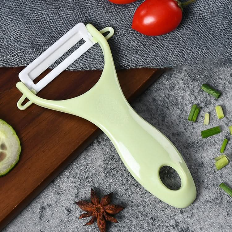 T Shaped Ceramic Skin Peeler with Durable ABS Handle, Random Color Delivery - Reluova