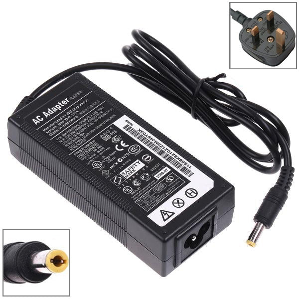 EU Plug AC Adapter 19V 4.74A 90W for Lenovo Notebook, Output Tips: 5.5 x 2.5mm