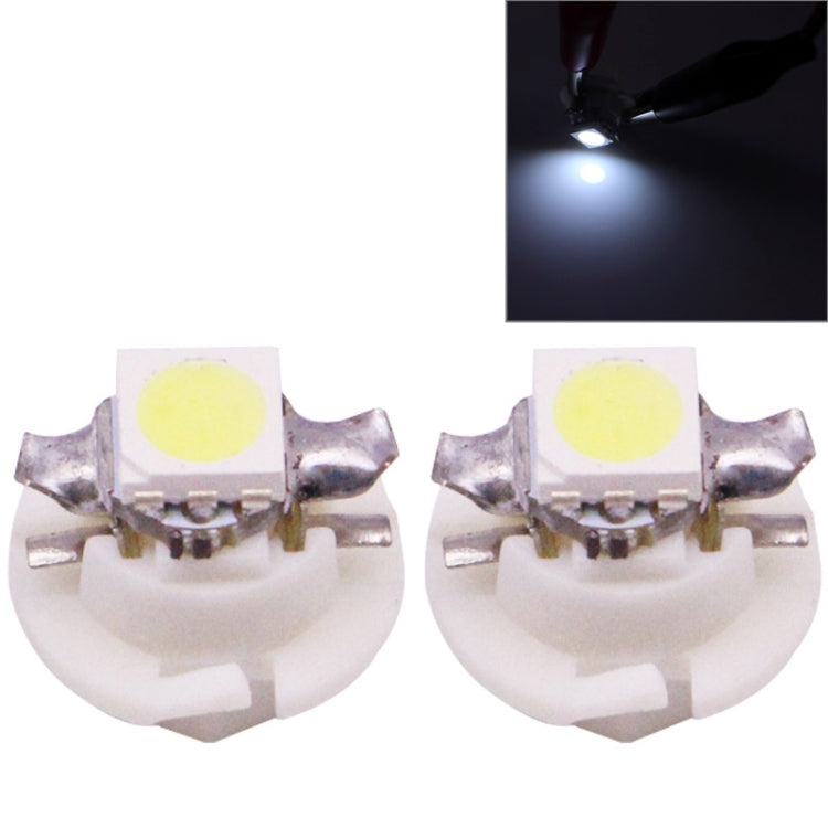 2 PCS B8.4 0.2W 12LM 1 LED SMD 5050 LED Instrument Light Bulb Dashboard Light for Vehicles, DC 12V