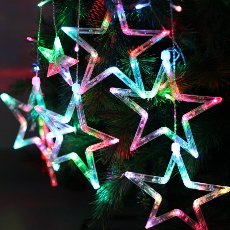 8-Mode Colorful 10 Stars Style Light Christmas Decorative Icicles Strip Light, EU Plug My Store