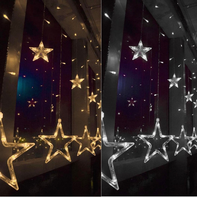 8-Mode Colorful 10 Stars Style Light Christmas Decorative Icicles Strip Light, EU Plug My Store