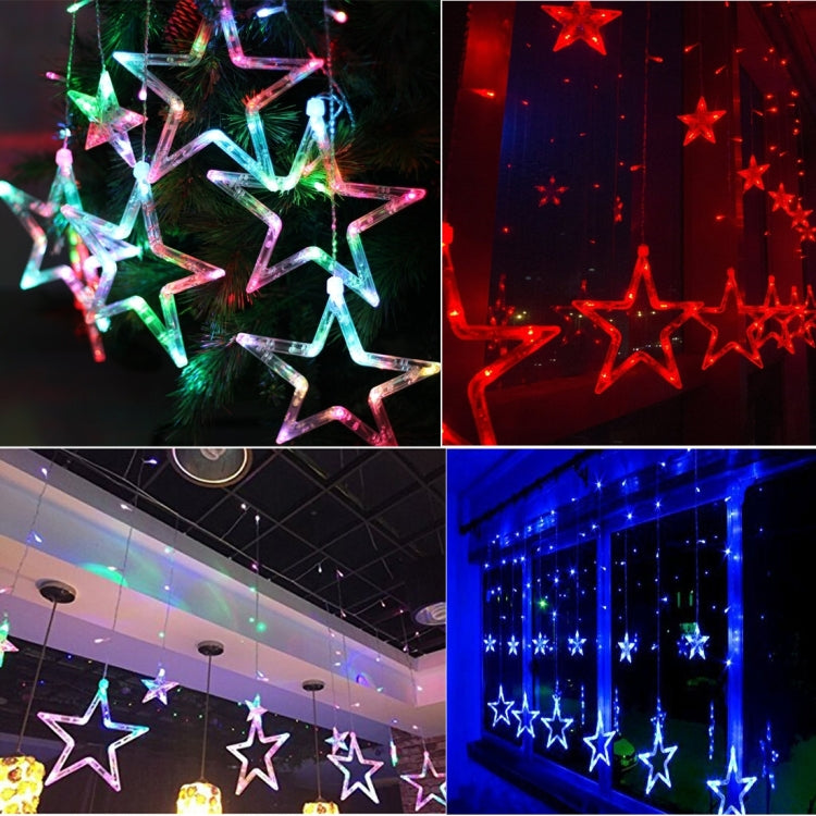 8-Mode Colorful 10 Stars Style Light Christmas Decorative Icicles Strip Light, EU Plug My Store