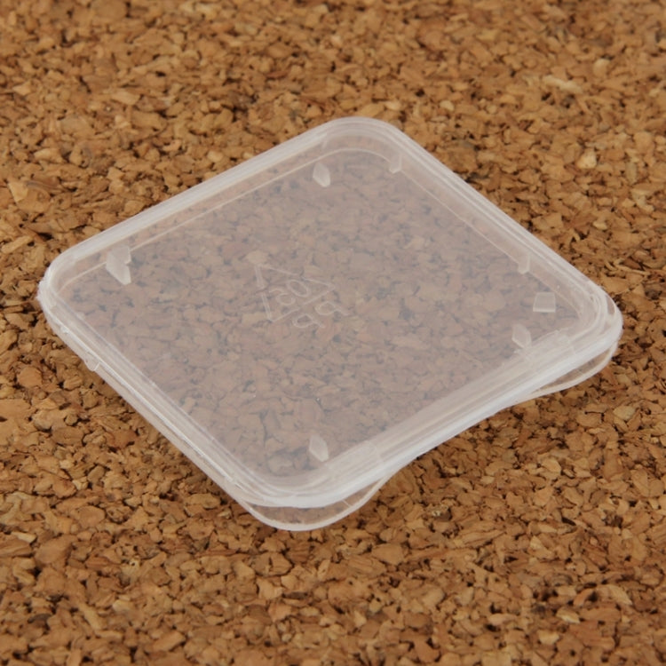 100Pcs Transparent Plastic Storage Card Box for MS Duo Card, SD Card