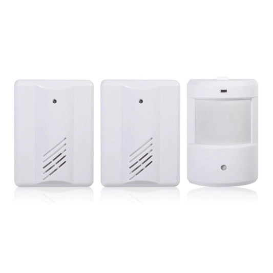 2 to 1 PIR Infrared Sensors Wireless Doorbell Alarm Detector for Home / Office