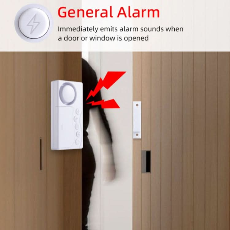 4 in 1 Door Magnet Refrigerator Delayed Door Closing Bell Anti-theft Alarm (3V) Reluova