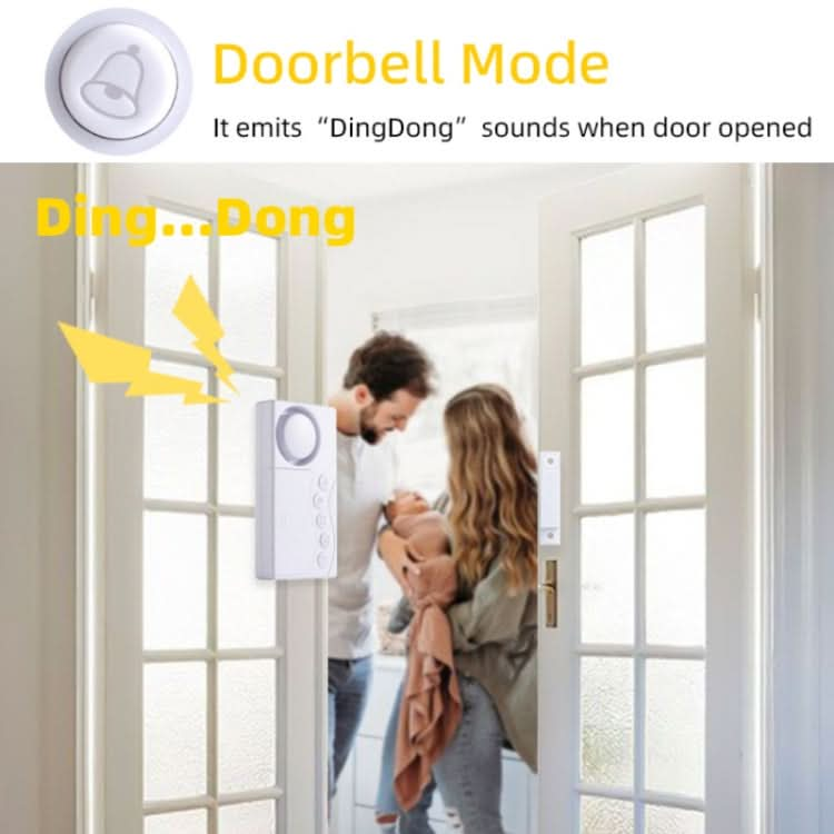 4 in 1 Door Magnet Refrigerator Delayed Door Closing Bell Anti-theft Alarm (3V) Reluova