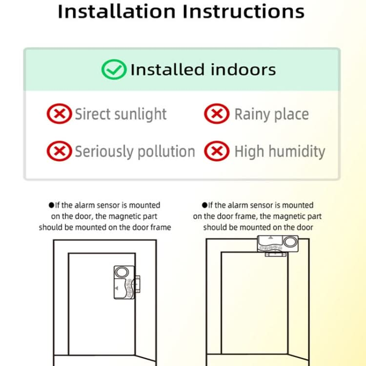 4 in 1 Door Magnet Refrigerator Delayed Door Closing Bell Anti-theft Alarm (3V) Reluova