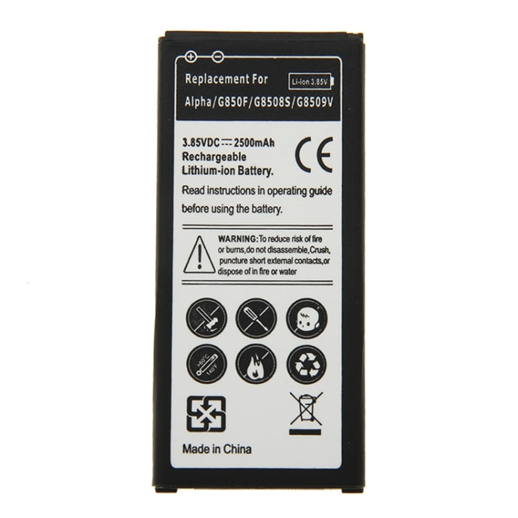 2500mAh Rechargeable Li-ion Battery for Galaxy Alpha / G850F / G850S / G850V My Store