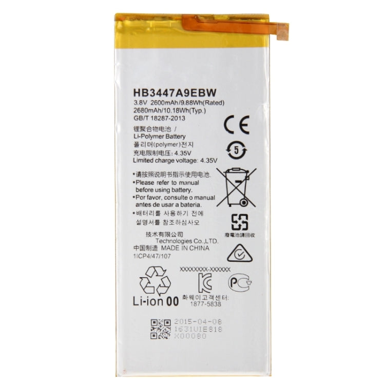 iPartsBuy 2600mAh HB3447A9EBW for Huawei P8 Rechargeable Li-Polymer Battery My Store