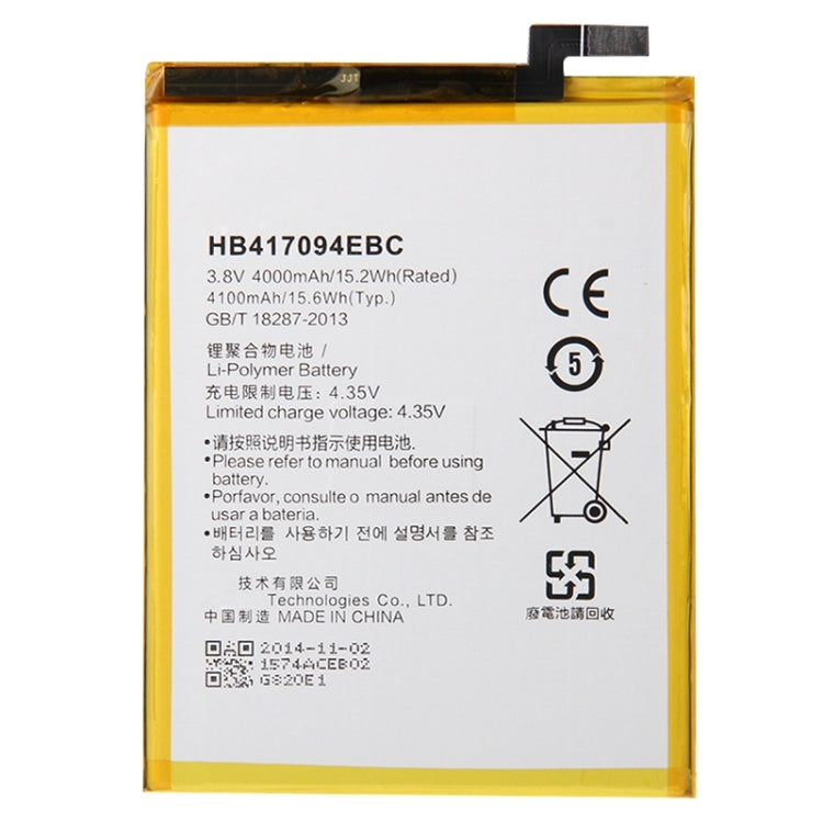 iPartsBuy HB417094EBC High Quality 4000mAh Rechargeable Li-Polymer Battery for Huawei Ascend Mate 7 My Store