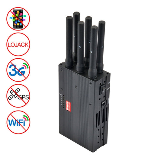 GSM / CDMA / DCS / PCS / 3G / Wifi / GPS / LOJACK Mobile Phone Signal  Breaker / Jammer / Isolator, Coverage: 20meters (JAX-121A-6C)