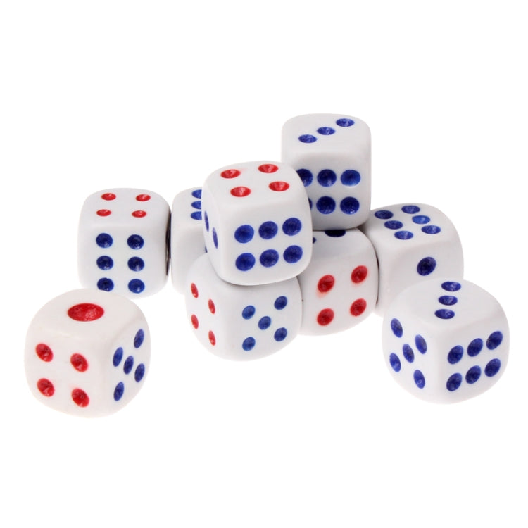 10 PCS Gaming Dice Set for Leisure Time Playing, Size: 15mm x 15mm x 15mm