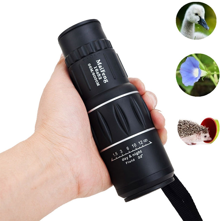 MaiFeng 16 x 52 Monocular Telescope Dual Focus Green Film Hunting Low Light Level Night Vision Binoculars Reluova