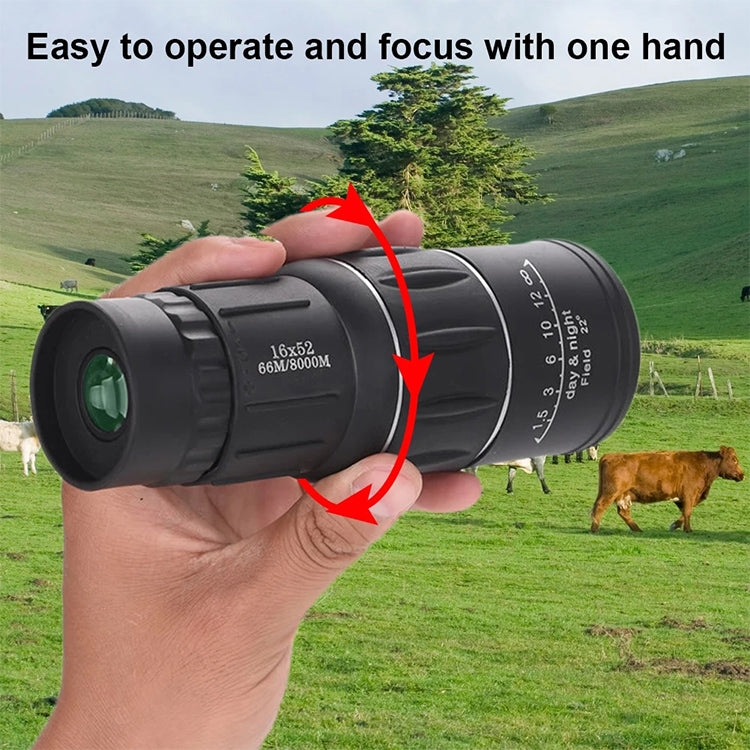 MaiFeng 16 x 52 Monocular Telescope Dual Focus Green Film Hunting Low Light Level Night Vision Binoculars Reluova