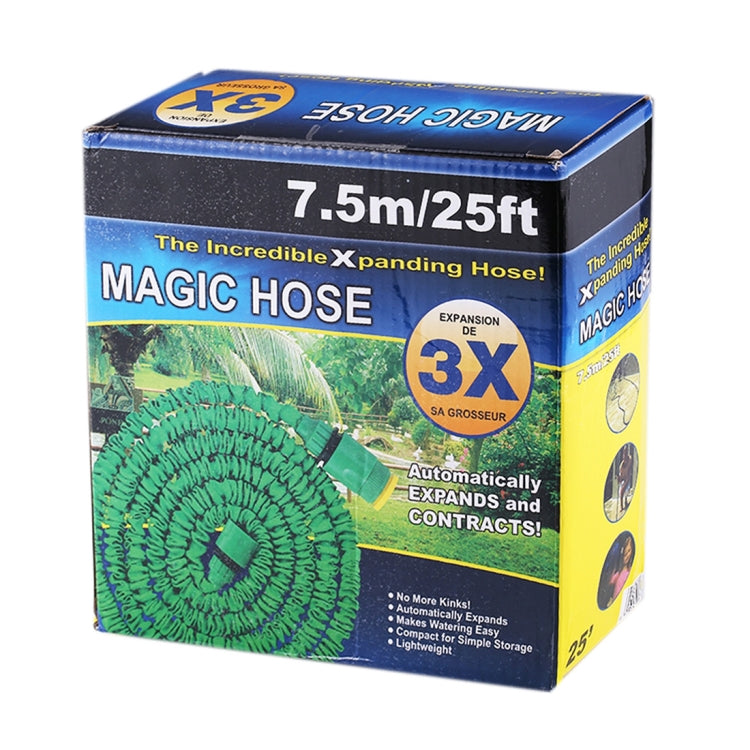 2.5m -7.5m Telescopic Pipe Expandable Magic Flexible Garden Watering Hose with Spray Gun Set