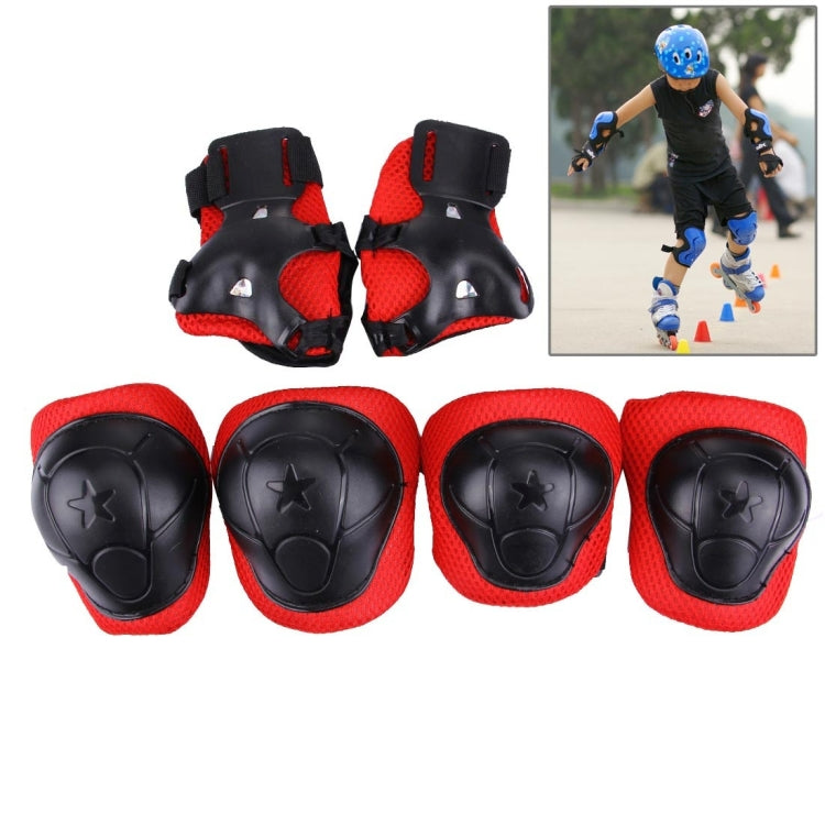 6 in 1 Roller Skate Knee & Elbow & Wrist Pads Protective Gear Sets