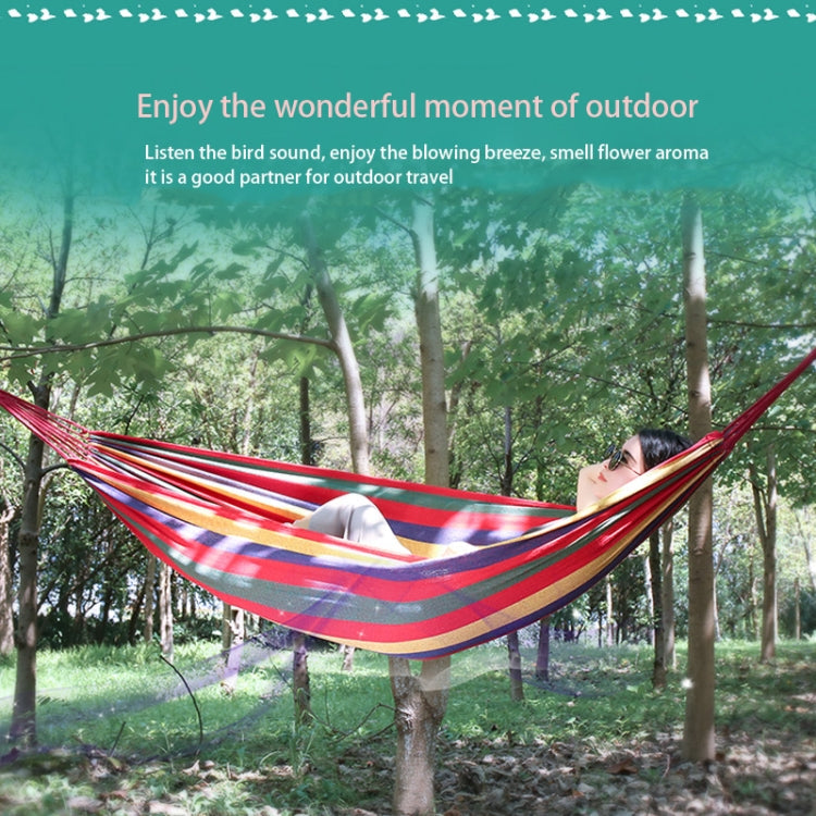 Strip Single Camping Outdoor Canvas Hammock, Size: 185cm x 80cm Reluova