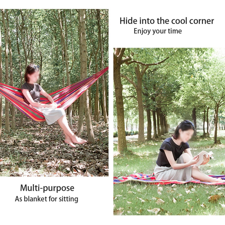 Strip Single Camping Outdoor Canvas Hammock, Size: 185cm x 80cm Reluova