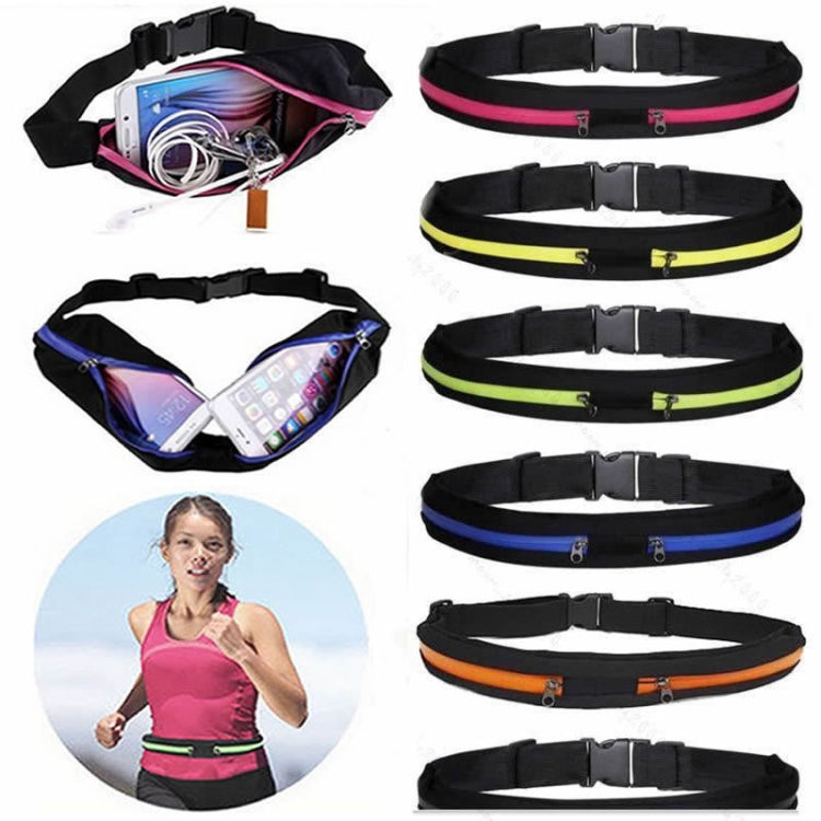 Sports Waterproof Elastic Waist Bag Two Pockets Fanny Pack Zip Pouch