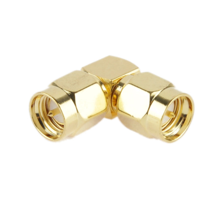 Gold Plated SMA Male to SMA Male Adapter with 90 Degree Angle My Store